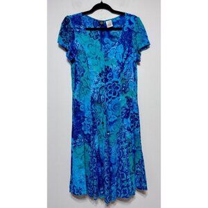 Vintage Bila Paisley Floral Dress Size Small Romantic Hippie Ethereal Fairy Chic